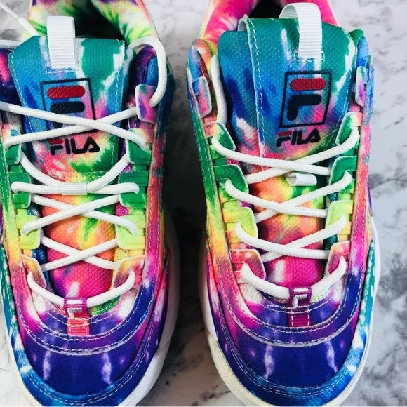 NEW Fila Disruptor II Tie Dye 5XM00819-775 Womens Shoes Sneakers Size 6 - Picture 2 of 14